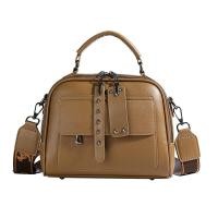 ราคา กระเป๋าสะพายข้างผู้หญิงแบบคลาสสิกหลายชั้น ทรงสี่เหลี่ยม หนังวัว ขนาดกลาง กระเป๋าสะพายไหล่ข้างเดียวแบบลำลอง (23225379945)