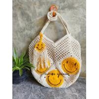 ราคา พร้อมส่ง กระเป๋าถักเชือกฟอกหน้ายิ้ม อ่านรายละเอียดสินค้าด้วยนะคะ (18884488019)