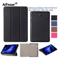 ราคา SM T580 Tab A6 10 1 2016 บางกรณีสมาร์ทปก สำหรับSamsung Galaxy Tab 10 1 T585 T587 แท็บเล็ตหนังสือพลิกปกกรณีแม่เหล็กยืน (18443903866)