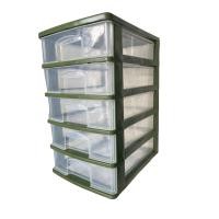ราคา ตู้ลิ้นชัก 5 ชั้นใส ขนาด A4 สำหรับใส่เอกสารตั้งโต๊ะ Office organizer A 111 2 ขนาด 26 34 48 เซน โครงสีเขียวโอลีฟ ลิ้นชักใส (24264022996)