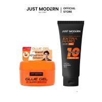 ราคา Just Modern จัสท์โมเดอร์น Glue Gel Extra Hard Hair Gel เจลเซ็ตผม แข็งพิเศษ ไม่เป็นขุย (24474117673)