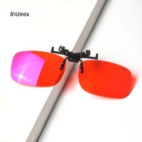 ราคา SHINU คลิปบนแว่นตาป้องกันแสงสีฟ้าคลิปโพลาไรซ์แว่นตากันแดดสีส้มเลนส์แสงสีฟ้าสีเหลือง Blocking เลนส์ขับรถสีน้ําตาลสีเทา (24435523931)