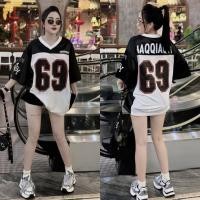 ราคา เสื้อยืดกีฬาโอเวอร์ไซส์เสื้อยืดฟุตบอลตาข่ายใส่ได้ทั้งชายและผู้หญิงหญิงสาวสำหรับฤดูร้อน2024 (22396814981)