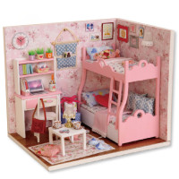 ราคา พร้อมส่ง บ้านจิ๋วDIY บ้านตุ๊กตา พร้อมครอบกันฝุ่น โมเดลบ้านตุ๊กตา ประกอบเอง ส่งไว (23822272770)