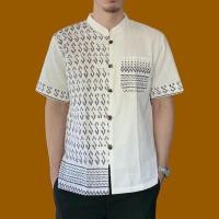 ราคา เสื้อพื้นเมืองชาย เสื้อผ้าฝ้ายลายขอพระราชทาน (20632177792)