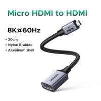 ราคา UGREEN อะแดปเตอร์แปลง Micro HDMI to HDMI HDMI to Micro HDMI Male to Female รองรับ 4K 3D 1080P Ethernet ARC สำหรับ Raspberry Pi 4 Hero 5 6 7 BlackBerry Playbook Tablets Cameras Model 10553 (24238115865