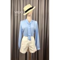 ราคา เสื้อเชิ้ตผ้าชีฟอง แขนยาว สไตล์เสื้อทำงาน ผ้าสวมใส่สบาย New Fashion 2025 (9727191499)