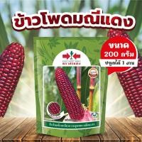 ราคา เมล็ดข้าวโพดข้าวเหนียว มณีแดง F1 ตราศรแดง ขนาด200กรัม เมล็ดข้าวโพด เมล็ดพันธุ์ข้าวโพด เมล็ดข้าวโพดสีม่วง ข้าวโพดศรแดง (20971243104)