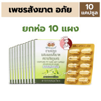 ราคา pack10แผง ยาแคปซูลเพชรสังฆาต ตราอภัยภูเบศร แผงละ 10 แคปซูล (23397162388)