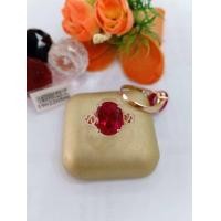 ราคา แหวนเศษนาคแท้หัวพลอยทับทิมสีแดง (23226311552)