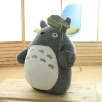 ราคา การ์ตูน Totoro ของเล่นตุ๊กตาน่ารักตุ๊กตาภาพยนตร์อะนิเมะแมวสีเทา Plushies Totoro Hold Leaf Kawaii ตุ๊กตาของขวัญวันเกิดสาว Kawaii (24134688883)