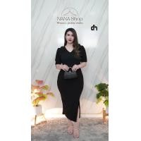 ราคา ชุดเดรสสาวอวบ เดรสออกงาน B01 (22296141138)