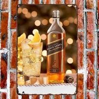 ราคา Imported British Johnnie Walker Black Label Black Whisky 700ml Coke barrel spirits Metal Sign tin painting (14357193351)