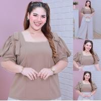 ราคา ส่งฟรี A158 เสื้อทำงานสาวอวบ เสื้อทำงานไซส์ใหญ่ เสื้อทำงานคนอ้วน ทรงสุภาพ คอเหลี่ยมโบว์ไหล่ แขนเจ้าหญิง อก 46 60 เสื้อทำงาน ชุดทำงานคนอ้วน ชุดทำงานสาวอวบ (22450071191)