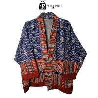 ราคา เสื้อคลุมผ้าพื้นเมือง ผ้าฝ้าย 100 ลายไทย size XXL แนวเทศกาล (23460456370)