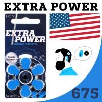 ราคา ถ่านเครื่องช่วยฟังเบอร์675 ExtraPower A675 PR44 ถ่านใส่เครื่องช่วยฟัง แบตเตอรี่เครื่องช่วยฟัง ถ่านหูฟัง 1แพ็ค6ก้อน (17062906241)