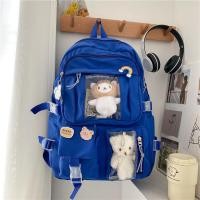 ราคา กระเป๋าเป้สะพายหลังผ้าแคนวาสสำหรับเด็กและเยาวชน ความจุขนาดใหญ่ กระเป๋าเดินทางแบบลำลองสำหรับนักเรียนหญิง กระเป๋าสะพายไหล่สองข้างสไตล์เกาหลี (24467690644)