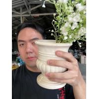 ราคา แจกันจัดดอกไม้ จัมโบ้ ขนาด สูง 6 นิ้ว แจกันเซรามิค แจกันโรมันเรียบ เล็ก แจกันขนาดสูง รหัส 12124 (23299763784)