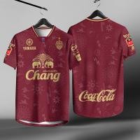 ราคา เสื้อฟุตบอลชายไทย เสื้อฟุตบอลพิมพ์ลาย คอวี เสื้อกีฬาแห้งเร็ว ชุดฟุตบอลสบาย ๆ (24550939175)