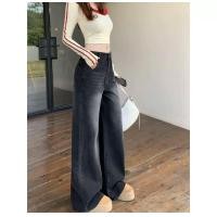 ราคา Q 183 กางเกงยีนส์ทรงกระบอกสีดำฟอก ปลายขาบาน วินเทจ ทรงสวย สาวอวบ สีดำ Jean ผู้หญิง Clothing Women เสื้อผ้า Lady (24462268366)