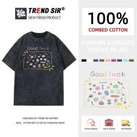 ราคา TrendSir มาใหม่ ลายเยอะ เสื้อยืด oversize เสื้อยืดผ้าคอตตอน สไตล์ญี่ปุ่น 100 Cotton 11สี M 3XL (22848084063)