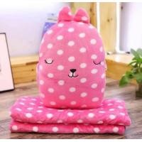 ราคา ตุ๊กตาหมอนผ้าห่ม หมอนตุ๊กตา หมอนผ้าห่ม ตุ๊กตาผ้าห่ม สอดมือได้ กระต่าย สีชมพู สีฟ้าลายจุด (16557547165)