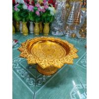 ราคา พานสีเงินทอง 42 cm 46 cm พานโตก พานกะไหล่ พานพลาสติก พร้อมส่ง (18832202605)