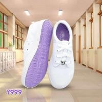 ราคา พร้อมบิลเงินสด Y ROON รองเท้าผ้าใบนักเรียนสีขาวพื้นม่วง รุ่น Y999 ลายคุโรมิ ลิขสิทธิ์แท้ Size 33 42 (24484855048)
