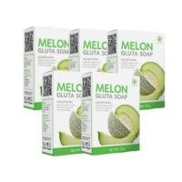 ราคา 5ก้อน สบู่กลูต้าเมล่อน Melon Gluta Acna Soap ก้อนละ 70 g (641676011)