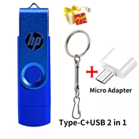 ราคา HP flash drive 3 in 1 OTG USB Type C Micro flash drive 2tb 1tb Pendrive High speed Pen Drive for Phone Tablet PC (24358053948)