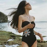 ราคา ชุดว่ายน้ำวันพีช ชุดว่ายน้ําแฟชั่น one piece beachwear ผูกคอ มีฟองน้ำ ผ้าแห้งเร็ว 0699 (24320555708)