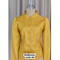 ราคา เสื้อไหมลาวสีเหลืองทองจีนกับกลม (21768563362)