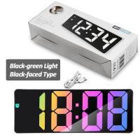 ราคา นาฬิกา ดิจิตอล LED ควบคุมด้วยเสียงรูปแบบ USB นาฬิกาตั้งโต๊ะ นาฬิกาปลุก 12 24H ปรับความสว่างได้3 นาฬิกาดิจิตอลแบบ LED (24161890995)