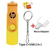 ราคา HP flash drive 3 in 1 OTG USB Type C Micro flash drive 2tb 1tb Pendrive High speed Pen Drive for Phone Tablet PC (24358053942)