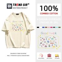 ราคา TrendSir มาใหม่ ลายเยอะ เสื้อยืด oversize เสื้อยืดผ้าคอตตอน สไตล์ญี่ปุ่น 100 Cotton 11สี M 3XL (22848084046)