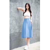 ราคา กระโปรงยีนส์ย้วยยาว ทรงสวยเก๋ ใส่สบาย พริ้วๆ ผ้าไม่ยืด (20641903840)