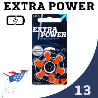 ราคา ถ่านเครื่องช่วยฟังเบอร์13 ExtraPower A13 PR48 ถ่านใส่เครื่องช่วยฟัง แบตเตอรี่เครื่องช่วยฟัง ถ่านหูฟัง 1แพ็ค6ก้อน (16580311309)