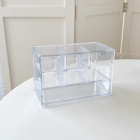 ราคา ชั้นลิ้นชักพลาสติก 6 ช่อง ชั้นวางของ กล่องใส่ของ ชั้นวางของมีลิ้นชัก กล่องลิ้นชักพลาสติก เก็บของจุกจิกบนโต๊ะ ขนาดเล็ก (24594430697)