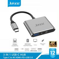 ราคา ส่งจาก กทม Jasoz USB C To HDMI Adapter Type c USB 3 0 3 in 1 Hub for MacBook Pro Phone HP Lenovo (23418925124)