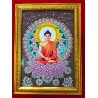 ราคา รูปภาพพระพุทธเจ้าพร้อมกรอบรูปสีทอง ขนาด 25 5 x 34 ซม รหัส102 รายละเอียดสินค้าด้านล่างครับ (11403851437)
