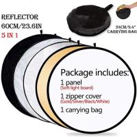 ราคา Photo Photography Reflector 60cm 80cm 110cm Collapsible 5 in 1 Multi Disc With Bag (21946675133)