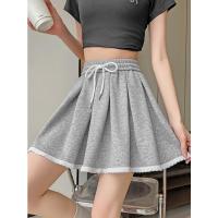 ราคา white july พร้อมส่ง กระโปรง กระโปรงทรง เอ กระโปรง กระโปรงทรงเอ กระโปรงทรงเอมีเชือกรูดลำลองจับจีบกระโปรงแฟชั่น (24014772987)