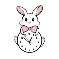 ราคา STATIONERY น่ารักน่ารักๆ นาฬิกาแขวนผนังกระต่ายน้อยสีขาว ที่แขวนแขวน เงียบไร้เสียง นาฬิกาแขวนผนังดิจิตอล ตลกๆ ตกแต่งด้วยการตกแต่ง นาฬิกาแขวนผนังลายการ์ตูน ห้องนั่งเล่นในห้องนั่งเล่น (24614811607)