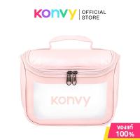 ราคา Konvy Waterproof Cosmetic Bag คอนวี่ กระเป๋าเครื่องสำอาง Black Pink White (23386479908)