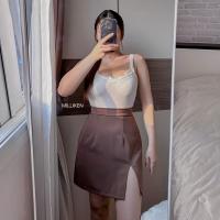 ราคา กระโปรงทรงเอ ผ่าหน้า กระโปรงสาวอวบ 2XL 5XL ทรงเอ แหวกข้าง ไซส์ใหญ่ สาวอวบ เสื้อผ้าสาวอวบ เว้าขาส (17819197669)