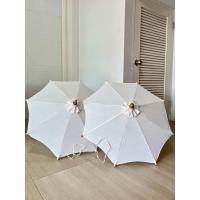 ราคา 17 นิ้ว ร่มผ้าดิบ สีขาวล้วน ร่มบ่อสร้าง (20332517451)