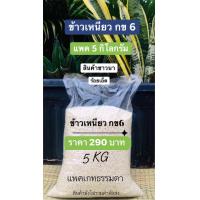 ราคา ข้าวเหนียว กข6 ข้าวใหม่นาปี 2567 ถุง 5 กิโลกรัม เพียง 290 บาท ข้าวนาปี2567 ยังไม่รวมค่าจัดส่ง ข้าวสารพื้นบ้านชาวนาสีเอง (9869570655)