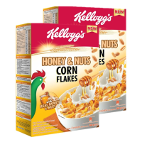 ราคา Kelloggs Honey Nut Corn Flakes เคลล็อกซ์ คอร์นเฟลกส์ แผ่นข้าวโพดอบกรอบ รสน้ำผึ้งและถั่ว 200กรัม x 2กล่อง (1198714186)