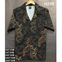 ราคา เสื้อเชิ้ตผู้ขาย มังกรทอง คอปก แขนสั้น ฮาวายลายมังกร ลายตรุษจีน (13214404407)