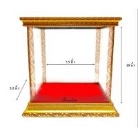 ราคา ตู้กระจกครอบพระ พื้นกำมะหยี่สีแดง ฐานไม้สีทอง ขนาดใส่พระ 7 5x5 5x10 นิ้ว ราคาส่ง รับประกันสินค้า (12440326866)